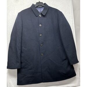 Lauren Ralph Lauren Mens Size 48R Blue Wool Down Lined Button Up Jacket